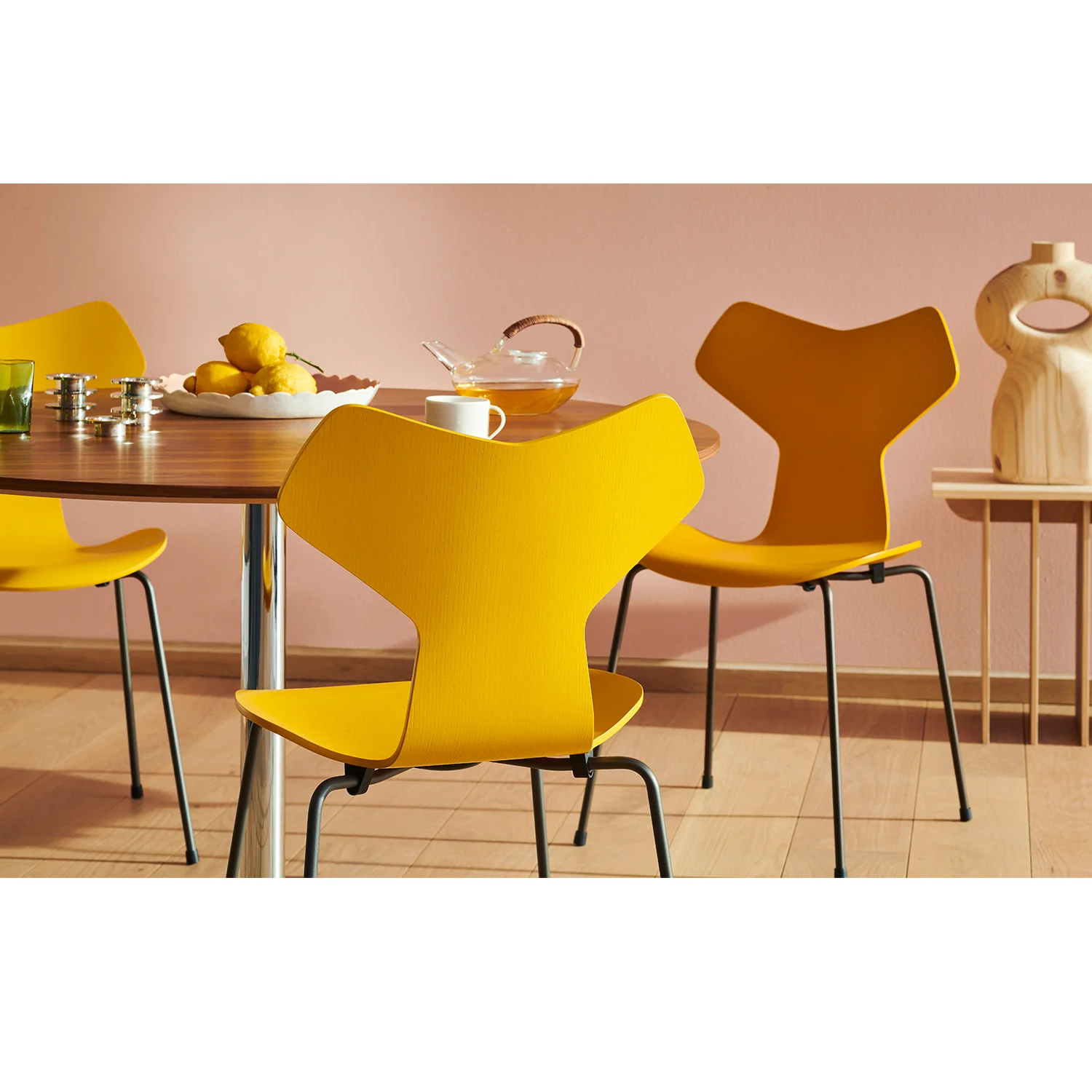 Grand Prix Chair, Coloured Ash, Chrome Legs - Image 5