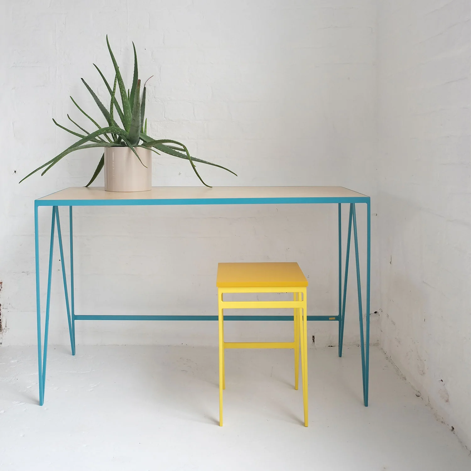 Study Desk, Turquoise - Image 3