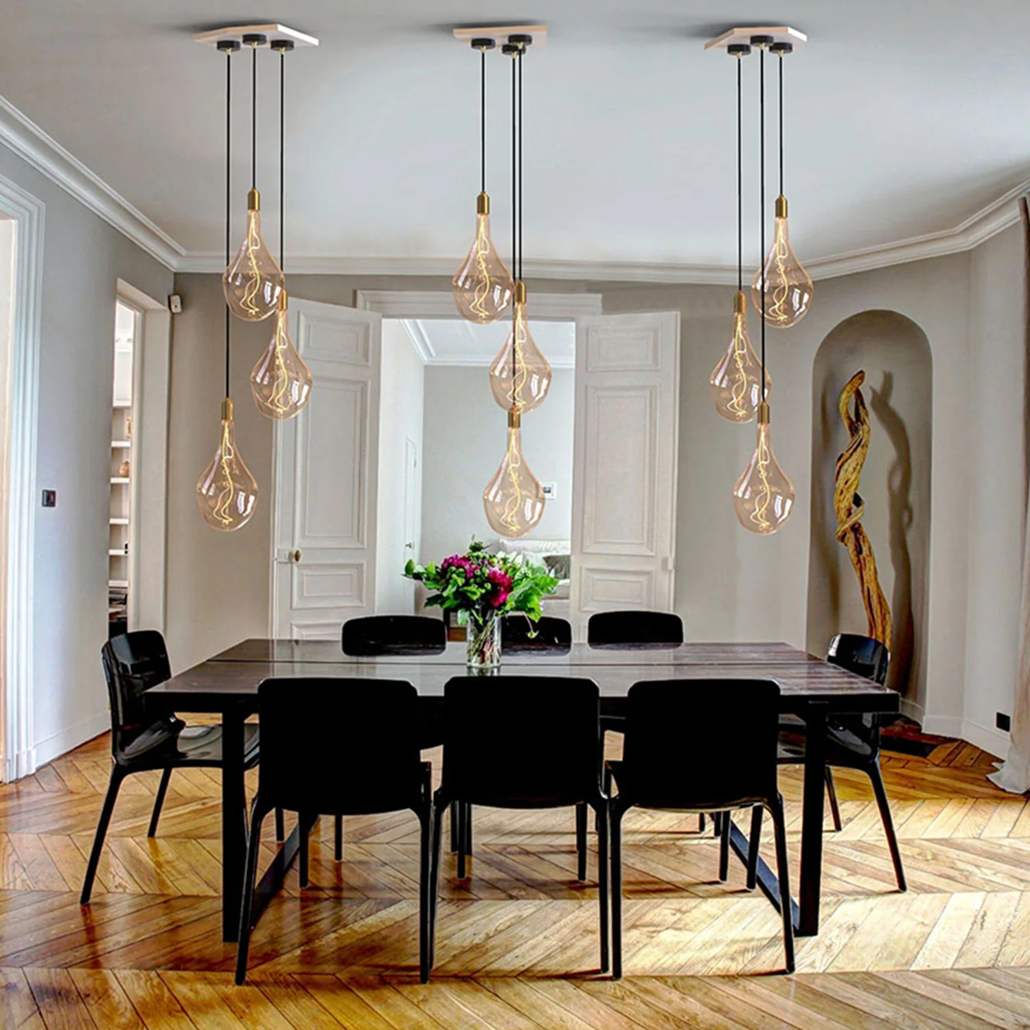 Voronoi II Brass Suspension Light - Image 3